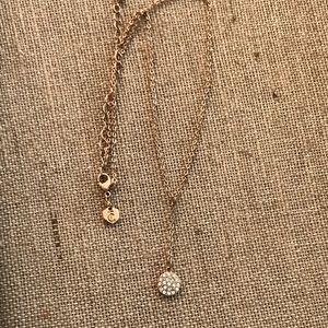 Touchstone Crystal Blush Circle Y-necklace